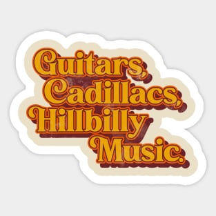 "Guitars...Music" Lyrics Tribute Sticker